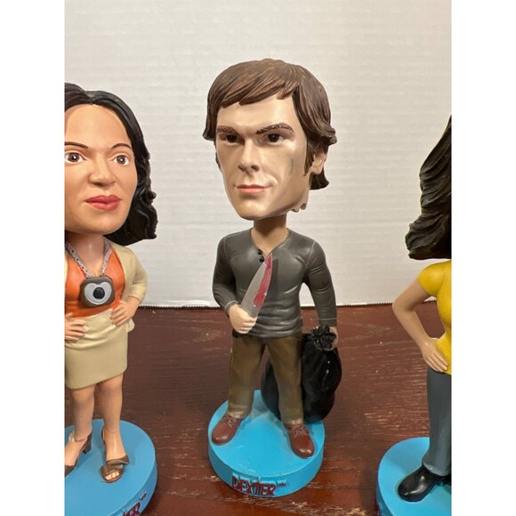 Dexter Bobblehead Set Of 4 By Bif Bang Pow Showtime 2011 Collectibles Bundle Z3 - Picture 3 of 6